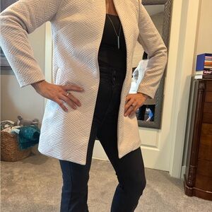 Chico's Cream Geometric Blazer